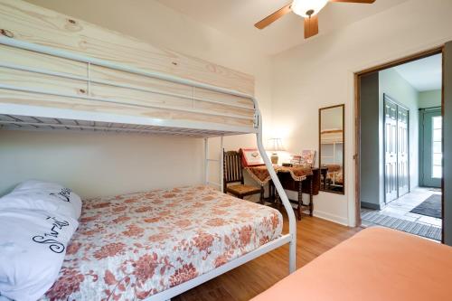 a bedroom with a bunk bed and a desk at Cozy Fairfield Escape Near Historic Sites in Fairfield