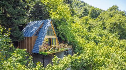 a tree house in the middle of a forest at Forest House in Dandalo