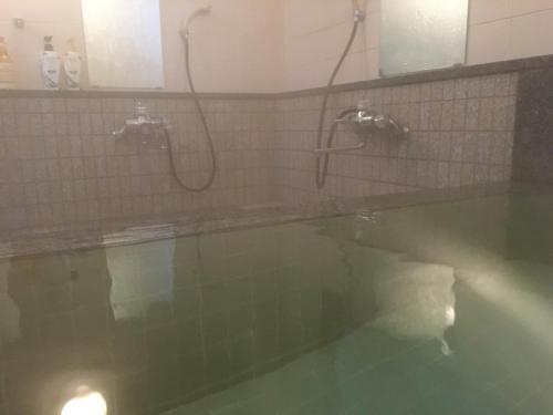 ein Bad mit einem Pool und einer Dusche in der Unterkunft Ryokan Yuzawa - Vacation STAY 14222v in Yuzawa