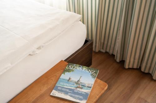Postel nebo postele na pokoji v ubytování Hotel am Fischmarkt