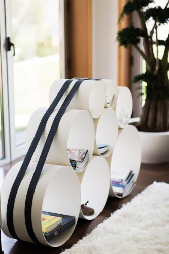 a group of white vases sitting on a table at Quinta Do Bosque in Mesão Frio