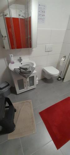 Bilik mandi di Studio-Apartment Braunschweig in Wolfenbüttel
