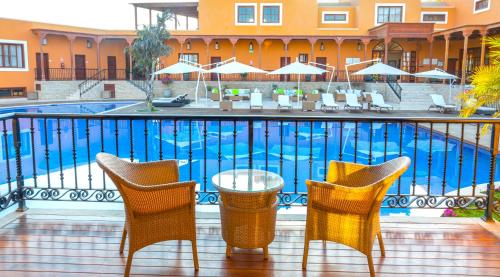 Бассейн в Hotel & Hacienda La Caravedo или поблизости