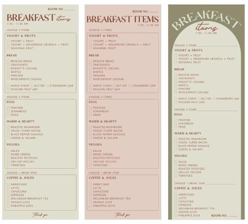 four pages of a menu for a restaurant at Casa Solana in Patong Beach