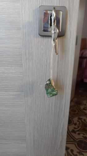 a key on a refrigerator door with a key at B&B La Ciammaruca in Pollutri