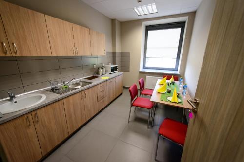 A kitchen or kitchenette at HOSTEL PARKOWY