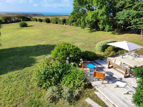 Πισίνα στο ή κοντά στο Maison familiale vue mer 8 personnes