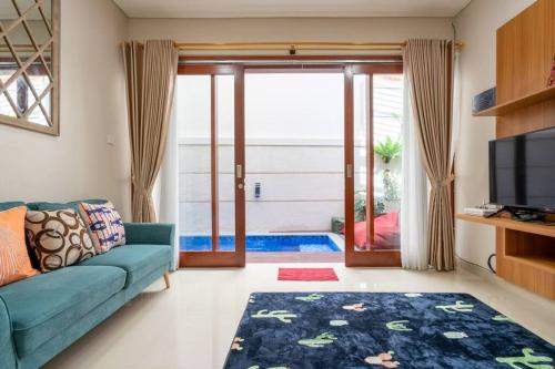 Χώρος καθιστικού στο Chic Style 2BR Home with Pool in Ungasan