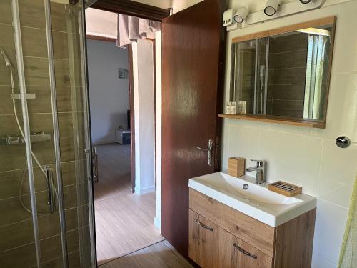 Et badeværelse på Residence Palmarella appartement 9