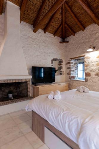 Ένα ή περισσότερα κρεβάτια σε δωμάτιο στο Marianta house