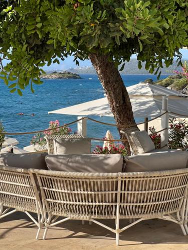 A balcony or terrace at Bodrum Golf Aparts