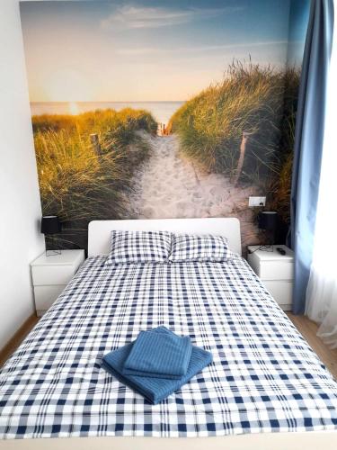 Postel nebo postele na pokoji v ubytování Pokoje przy Plaży Sopot