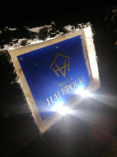 a blue sign with the words will a hadoor at VILLA HALEPOURI in Chania Town