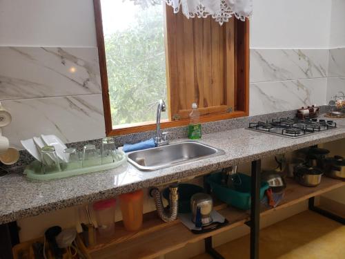 Kuchyň nebo kuchyňský kout v ubytování Hotel Campestre Villa Nico