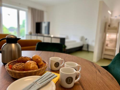 Postel nebo postele na pokoji v ubytování Appartements Haus Augustinus