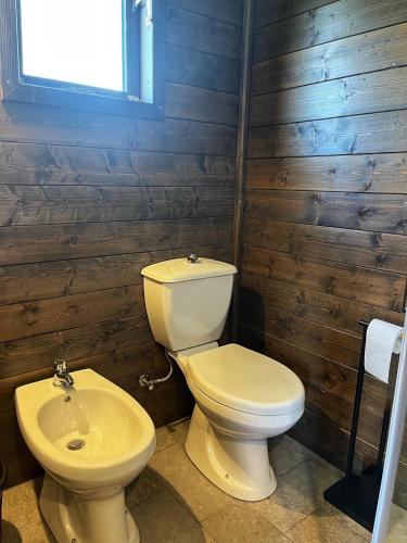a bathroom with a toilet and a sink at Agriturismo Annibale in Tuoro sul Trasimeno