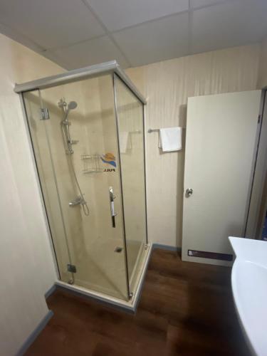 Ett badrum på Sunset Hotel - All Inclusive