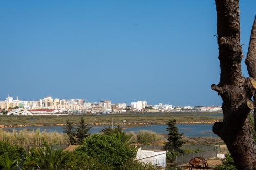 a view of a river and a city at Ria Formosa Guest House in Faro