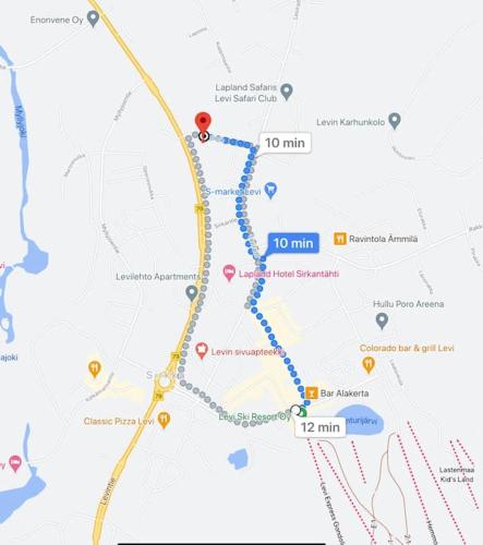 mapa planowanej autostrady w obiekcie Studio in the heart of Levi. Walk to ski lift w mieście Kittilä