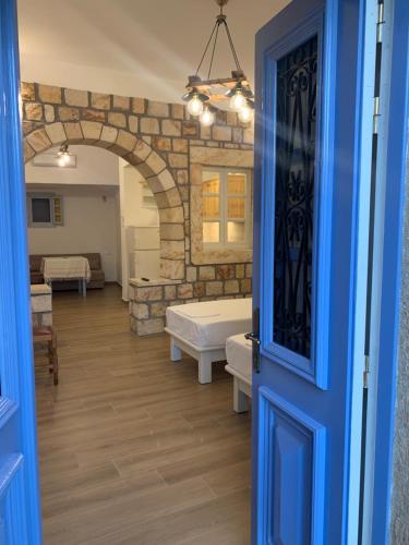 Koupelna v ubytování Patmos Maria Studios