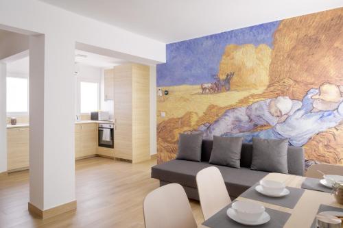 3 hab dobles, 2 baños, AC, junto al Casco Viejo OL