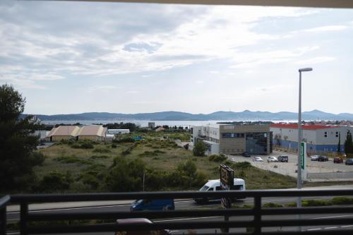 a view of a parking lot and a city at D8 B&B in Zadar