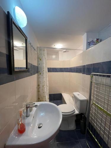 A bathroom at Teen Hub