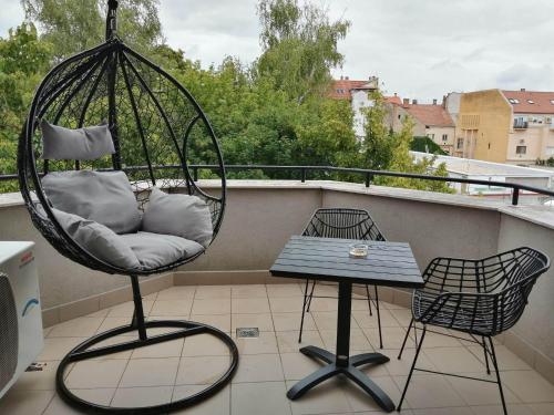 Balkón nebo terasa v ubytování GingerBED Apartman