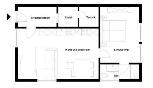 a floor plan of a house at Ferienwohnung Reifferscheid in Hellenthal