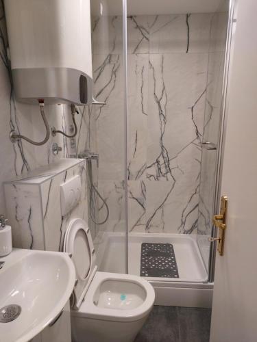 Koupelna v ubytování APARTMAN B