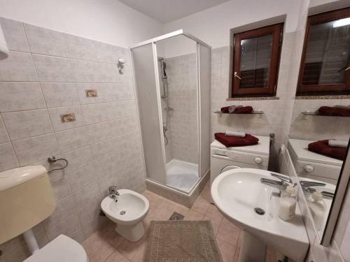 Koupelna v ubytování Apartman Flavio