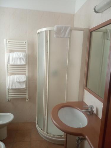 Koupelna v ubytování Hotel Beaurivage