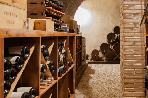 a room filled with lots of wine bottles at Casa bascara in Báscara