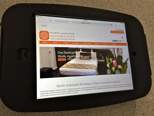 a computer screen of a website for a mattress store at North Adelaide Boutique Stays Accommodation in Adelaide