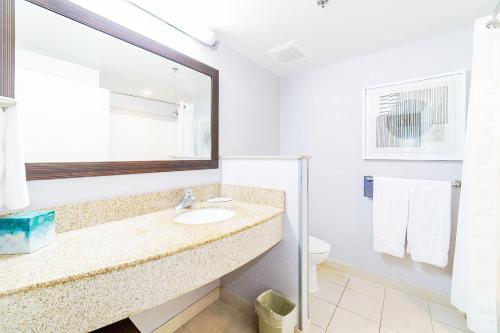 a bathroom with a sink and a toilet at Courtyard Biloxi North/D'Iberville in Biloxi