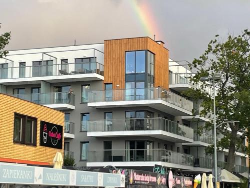 Budova, kde se aparthotel nachází