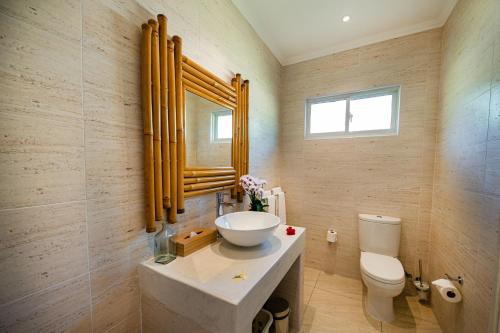 Ένα μπάνιο στο Anse Boudin Chalets & Villa