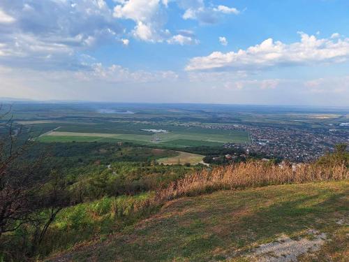 a view of a city from the top of a hill at Vila Vera in Vršac