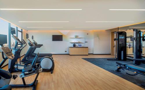 Fitness centrum a/nebo fitness zařízení v ubytování Hilton Garden Inn Changde Dingcheng