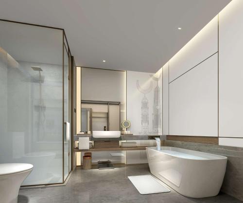 Ένα μπάνιο στο Doubletree By Hilton Kunming Airport