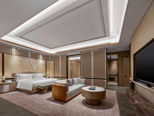 Koupelna v ubytování DoubleTree by Hilton Qidong