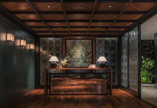 Posezení v ubytování Waldorf Astoria Xiamen