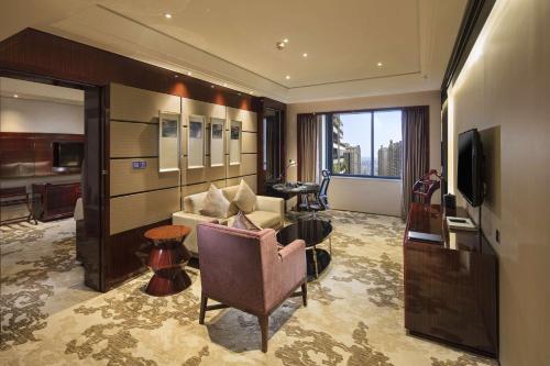 Un lugar para sentarse en Hilton Foshan - Free Shuttle Bus to Canton Fair
