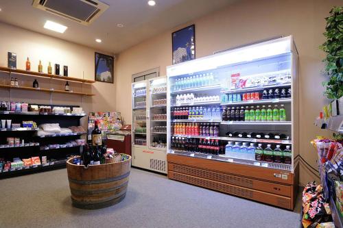 a wine store with a large display of wine bottles at Hilton Niseko Village in Niseko