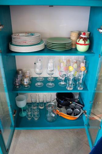 Dapur atau dapur kecil di Casa das Ondas