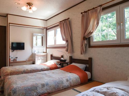 Postel nebo postele na pokoji v ubytování Landhaus Dancru Netz