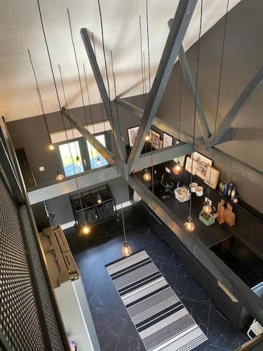 an overhead view of a room with aasteryasteryasteryasteryasteryasteryasteryastery at Villa - Stilvolles Boutique Landhaus in Grömitz
