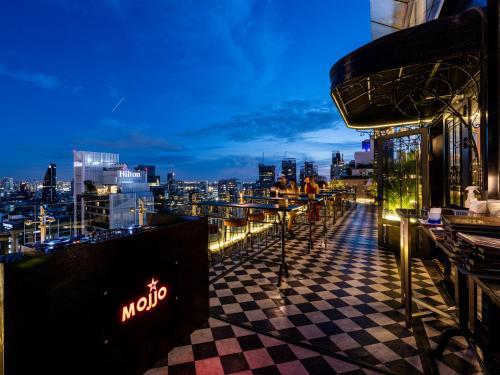 a checkered floor on a building with a view at SKYVIEW Hotel Bangkok - Sukhumvit in Bangkok