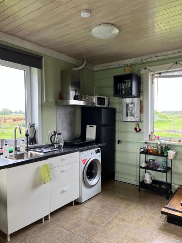 Kitchen o kitchenette sa Vanaga namiņš