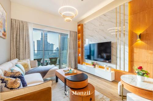 Posezení v ubytování Manzil - 2BR in Downtown nr Burj & Dubai Mall